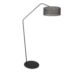 Black floor lamp Zig-Zag 4242ZW with black transparent Sizoflor shade – Unique design and functional use