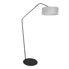 Black floor lamp Zig-Zag 4243ZW with silver transparent Sizoflor shade – Unique design and functional use