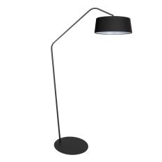 Black floor lamp Zig-Zag 4255ZW with black linen shade – Unique design and functional use