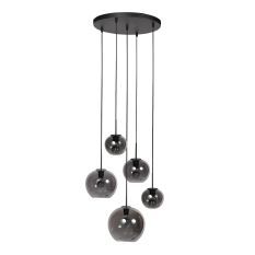 HaloSwap 4281ZW – Suspension noire avec verre fumé au design ludique