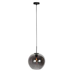 Sferio 4294ZW hanglamp met bolvormig smoke glas van Ø25 cm