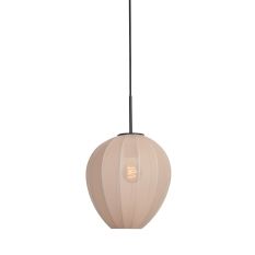 HaloSwap 4298ZW – Suspension noire avec abat-jour en lin translucide Ø25 cm
