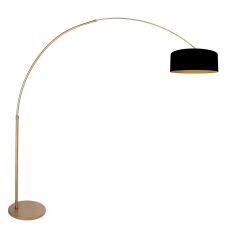 Lampe Arc Bronze Sparkled Light 4306BR – Éclairage Élégant avec Abat-jour en Lin Noir