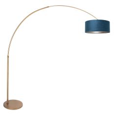 Booglamp Sparkled Light 4307BR brons met blauwe velours kap
