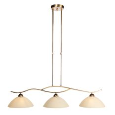 Anthea 4326BR – lampe suspendue classique avec trois verres ambre