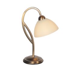 Anthea 4329BR – lampe de table classique avec verre effet marbre