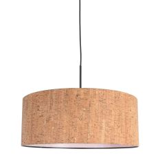 Sparkled Light 4337ZW pendant lamp – black with natural cork shade