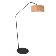 Anne-ZigZag 4339ZW floor lamp – playful black design with cork shade