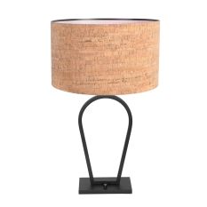 Stang 4346ZW table lamp with cork shade and stylish control