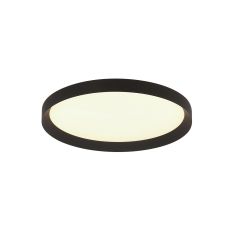 Plafondlamp Flady 4367ZW zwarte LED lamp Ø30 cm met uplight