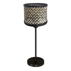 Tafellamp Noor 4420ZW – Black steel with natural bamboo shade