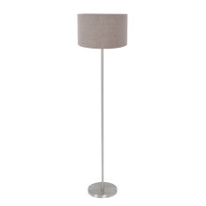 Floor Lamp Noor 4433ST – Brushed steel with taupe linen shade