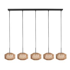 Rope Pendant Light Ropex 4530ZW – 5-light rope lamp for atmospheric lighting