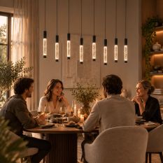 Hängelampe Alisio 4580ZW 8-lamp Luxusglas in Schwarz