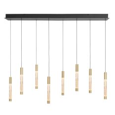 Pendant lamp Alisio 4581ME 8-light luxury glass in brass