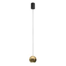 Belluno 4587ME – Suspension en laiton avec verre ambre