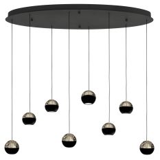 Belluno 4591ZW – 8-lichts hanglamp met cable lift