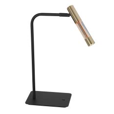 Tischlampe Alisio 4593ME 1-flammig Luxusglas in Messing mit Druckdimmer