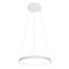 Lampe suspendue blanche Ringlede 4612W avec système de câble-lift