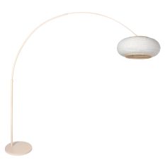Booglamp Silva Alba 4677CR crème met linnen kap Ø60 cm