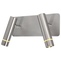 Applique Volari 4713ST acier 2-lampes avec têtes réglables