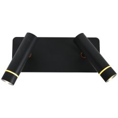 Applique Volari 4713ZW noir 2-lampes avec LED chaude