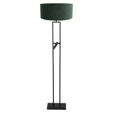 Stehlampe Stang 4727ZW mit grüner Velours-Schirm und Leselicht