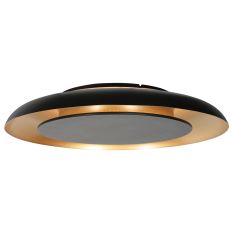 Golden Veil 4732ZW luxe plafondlamp met zwarte finish en gouden gloed