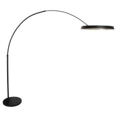 Bogenlampe Ringlux 4742ZW, schwarze Bogenlampe mit großem LED-Ring