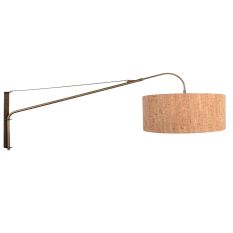Wandleuchte Elegant Classy 4743BR Bronze mit beiger Kork-Schirm Ø50 cm