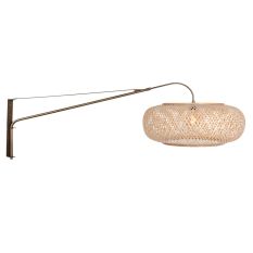 Wandleuchte Maze Natural 4744BR bronze mit Bambusschirm Ø60 cm