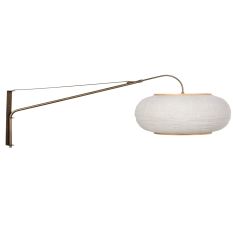 Wandlamp Silva Alba 4747BR brons met linnen kap Ø60 cm