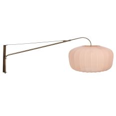 Applique Vela Lino 4748BR bronze avec abat-jour en textile beige-crème