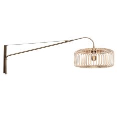 Wandlampe Breeza-Beach 4753BR bronze mit Bambusschirm Ø50 cm
