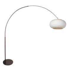 Booglamp Silva Alba 4761CA cacao met linnen kap Ø60 cm