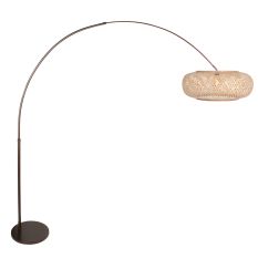 Booglamp Maze Natural 4768CA cacao met bamboe kap Ø60 cm