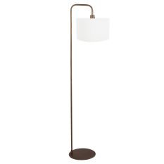 Lamp sur pied Stang 4786BR couleur bronze avec abat-jour en lin blanc grossier