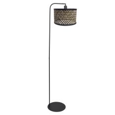 Floor lamp Stang 4789ZW with woven bamboo shade