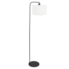 Floor lamp Stang 4794ZW with coarse white linen shade