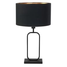 Tafellamp Stang 4807ZW met zwarte linnen kap voor sfeerlicht