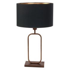 Tafellamp Stang 4814BR met zwarte linnen kap voor sfeerlicht