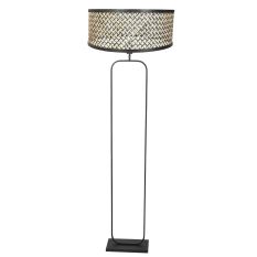 Floor lamp Stang 4818ZW - black fixture with bamboo shade