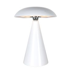 Tafellamp Mush 4856W - glanzend witte oplaadbare sfeermaker