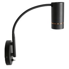 Zwarte wandlamp Downlume 4857ZW, flexibel GU10 spot design