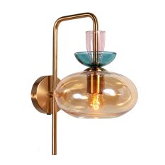 Applique murale Malboo verre champagne-ambre E27 – 4919BR