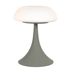 Gray table lamp Ancilla 5557GR with matte white glass shade