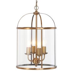 Hanglamp Pimpernel 5972BR brons met helder glas Ø25 cm