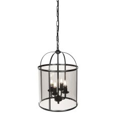 Hanglamp Pimpernel 5972ZW zwart met rookglas Ø25 cm