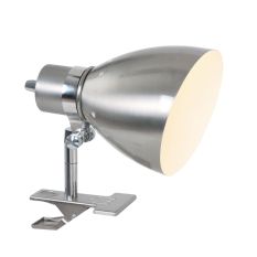 Knijpspot Spring 6827ST staal met E27 fitting en snoerschakelaar