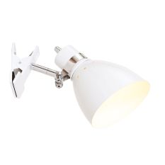 Knijpspot Spring 6827W wit met E27 fitting en snoerschakelaar